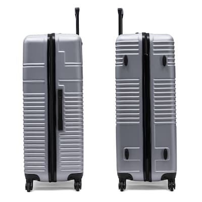 InUSA Resilience 33.6" Hardside Suitcase, 4-Wheeled Spinner, TSA Checkpoint Friendly, Silver (IURES00XL-SIL)