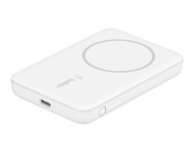 Belkin BOOST CHARGE Magnetic Wireless Power Bank for iPhone 12/13/14, 2500mAh, White (BPD002BTWH)