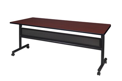 Regency Kobe 72 Flip Top Mobile Training Table with Modesty- Mahogany