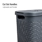 Mind Reader 10.57-Gallon Laundry Hamper with Lid, Plastic, Gray (40HAMP-GRY)
