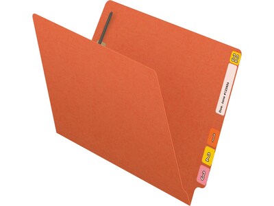 Medical Arts Press Reinforced End Tab File Folder, Straight Cut, Letter-Size, Orange, 50/Box (S-01501-ORG)