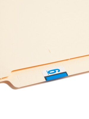 Smead BCCRN Color Coded Numeric Labels, 6, Blue, 500/Roll (67376)