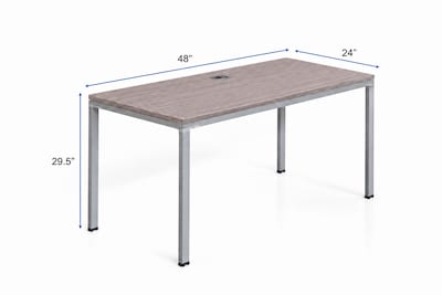 Boss Office Products Simple System 48W Desk, Driftwood (SGSD001-110)