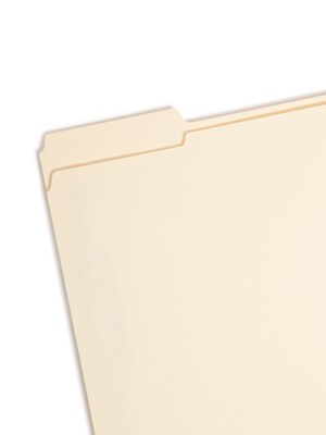 Smead Pressboard Classification Folders with SafeSHIELD Fasteners, Reinforced 1/3-Cut Tab, Letter Size, Manila, 50/Box (14555)