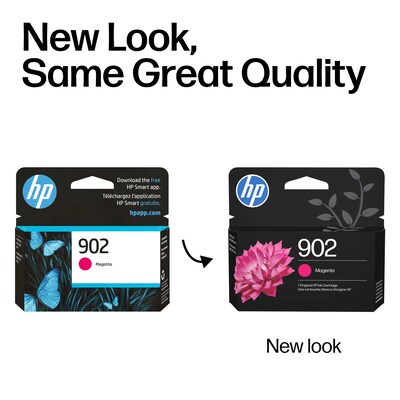 HP 902 Magenta Standard Yield Ink Cartridge, Prints Up to 315 Pages (T6L90AN#140)