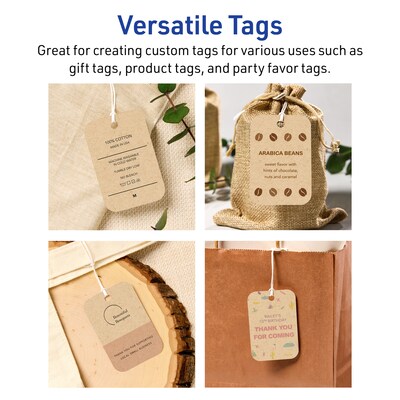 Avery 2" x 3"  Blank Price & Merchandise Tags, Kraft Brown, 200/Carton (95317-KMT25)
