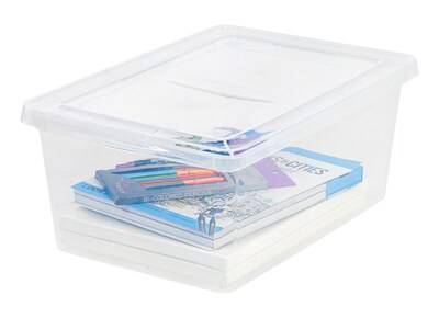 Iris 17 Quart Storage Container, Plastic, Clear, 8/Pack (580043)
