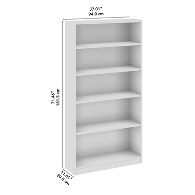 Bush Business Furniture Vista Tall 5 Shelf Bookcase, Black Walnut (VSB12453-Z)