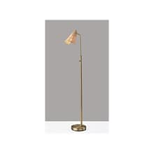 Adesso Cove 58 Antique Brass Floor Lamp with Irregular Shade (5113-21)