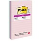 Post-it Recycled Super Sticky Notes, 4" x 6", Wanderlust Pastels Collection, Lined, 90 Sheet/Pad, 3 Pads/Pack (6603SSNRP)