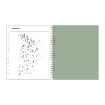 2025-2026 Blue Sky Sincerely Jules Water Stripes 8" x 10" Academic Year Monthly Planner, Plastic Cover, Multicolored (155337)
