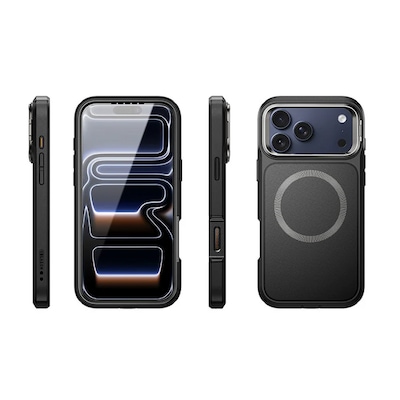 i-Blason Ares Flip Magsafe Rugged Case for iPhone 17 Pro Max, Shock Absorbing, Black (iPhone2025Max-AreFlip-GSSP-Black)