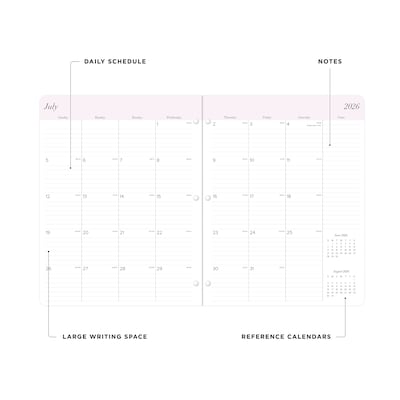 2026-2027 Blue Sky Acacia 8 x 11 Academic Year Monthly Planner, Plastic Cover (159454)