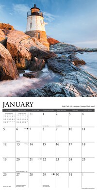 2025 Willow Creek New England Coast 12" x 12" Monthly Wall Calendar (44162)