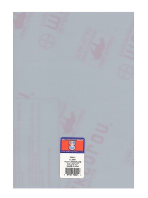 Midwest Clear Polycarbonate Sheets 0.040 In./1.00 Mm 7.6 In. X 11 In. [Pack Of 2] (2PK-706-01)