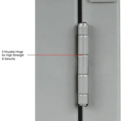 Global Industrial Paramount 2-Tier 6-Door Locker, 36"W x 18"D x 78"H, Gray (652179GY)