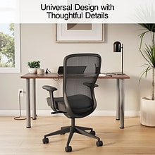 Union & Scale™ Essentials 60 Powered Computer and Writing Desk, Espresso (UN56972)