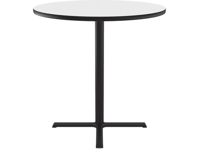 Correll 48 Round Dry-Erase Markerboard Cafe Table, Frosty White/Black (BXB48DER-80)