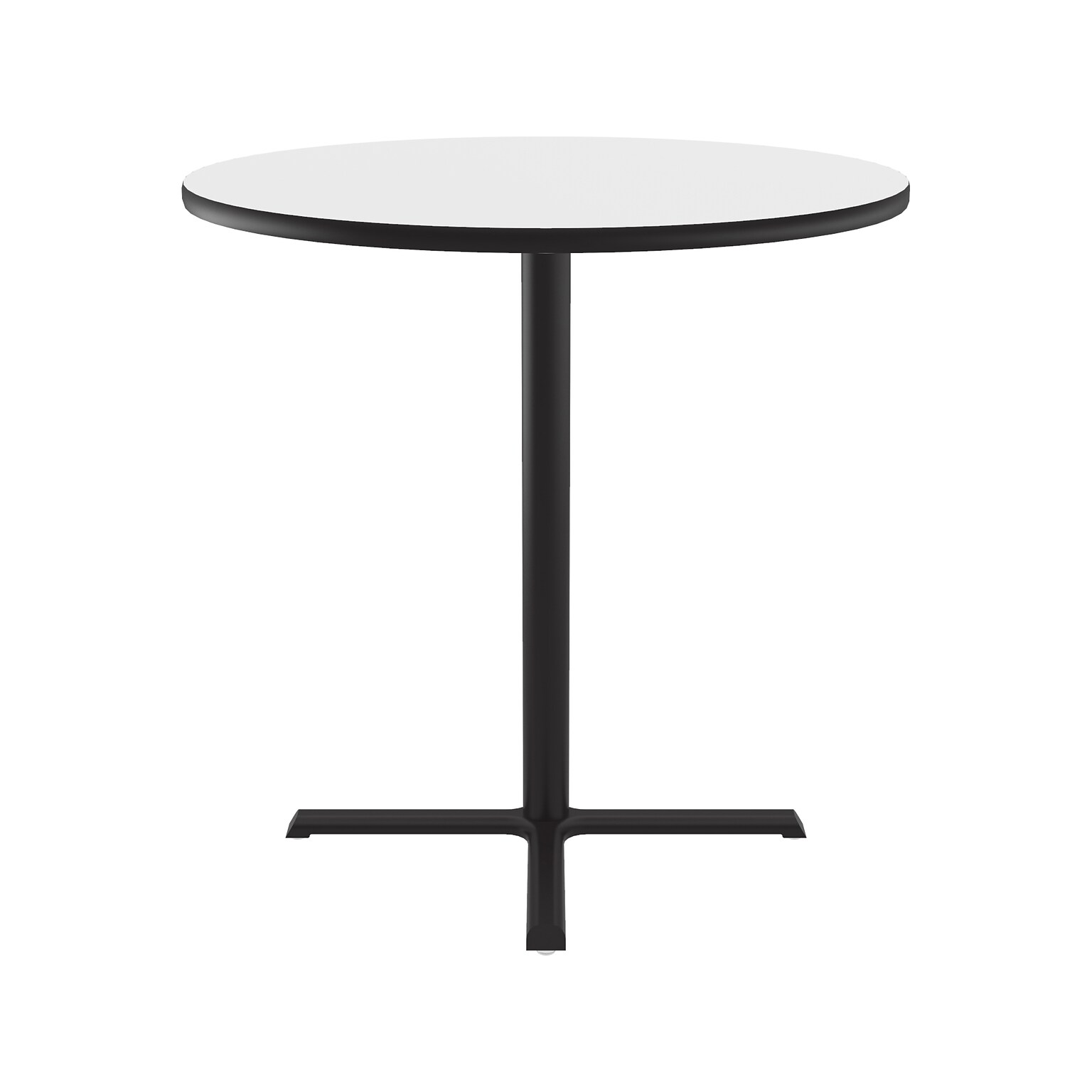 Correll 48 Round Dry-Erase Markerboard Cafe Table, Frosty White/Black (BXB48DER-80)