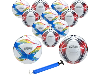 Xcello Sports Size 3 Soccer Balls, Assorted Colors, 12/Pack (XS-SB-S3-12-ASST)