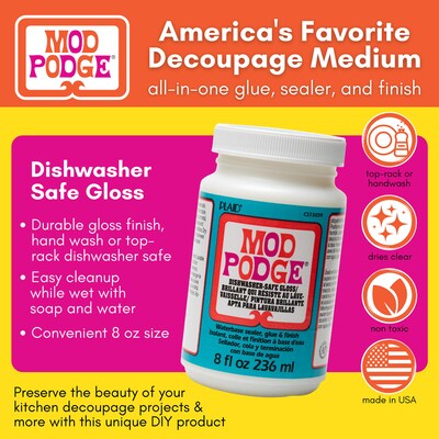 Mod Podge Decoupage Glue, Gloss, 8oz., 3/Pack (MODCS15059-3)