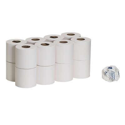 SofPull Mini 2-Ply Center-Pull Toilet Paper, White, 500 Sheets/Roll, 16 Rolls/Carton (19516)