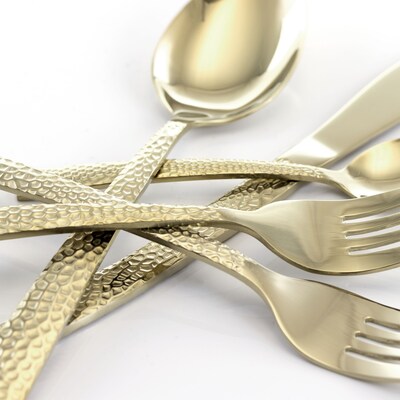 MegaChef Baily 937112453M Stainless Steel Flatware Set, 20 Piece (937112453M)