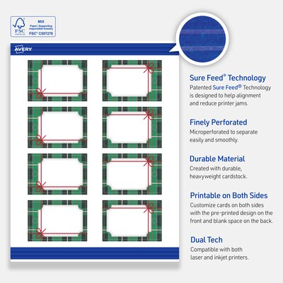 Avery 3" Blank Price & Merchandise Tags, White, 80/Carton (S00-FJ7-PRMWT10)