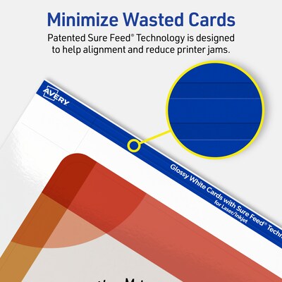 Avery Integrated Cards, 6" x 9", Glossy White, 10/Pack (95353)