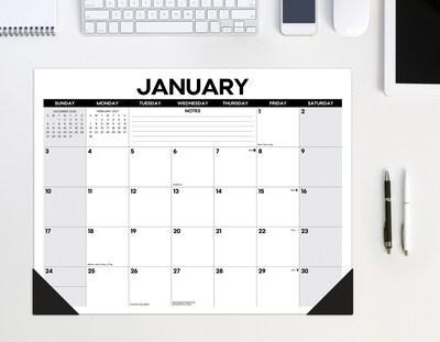 2027 Willow Creek Basic 22" x 17" Monthly Desk Pad Calendar, Assorted Colors (66560)