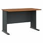 Bush Business Furniture Cubix 48"W Desk, Natural Cherry/Slate (WC57448)