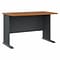 Bush Business Furniture Cubix 48W Desk, Natural Cherry/Slate (WC57448)