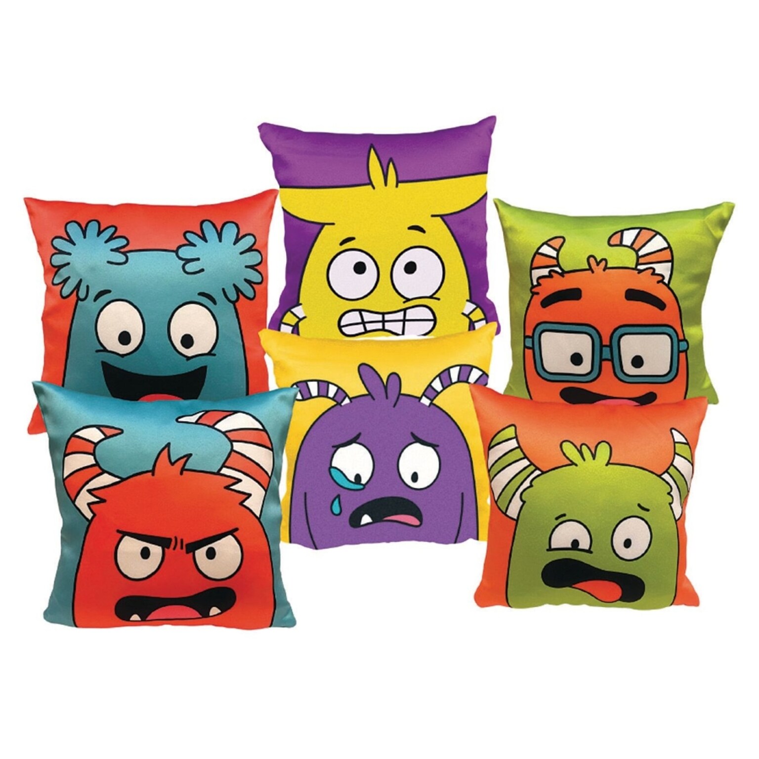 Open the Joy Social Emotional Learning Bundle Emotion Pillows, Assorted Colors, 6/Set (LR4674)