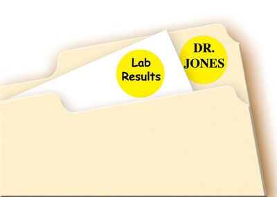 Avery Laser/Inkjet Color-Coding Labels, 3/4" Dia, Yellow, 1,008 Labels/Pack (5462)