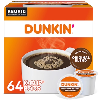 Dunkin Original Blend Keurig Single Serve K-Cup Pods, 64 Count