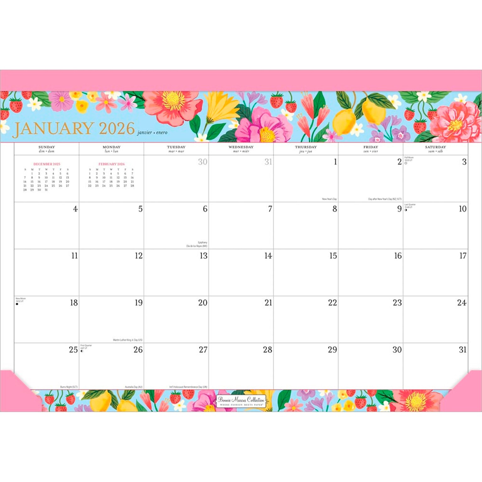 2026 BrownTrout Bonnie Marcus 17 x 12 Monthly Desk Pad Calendar (9798330701513)
