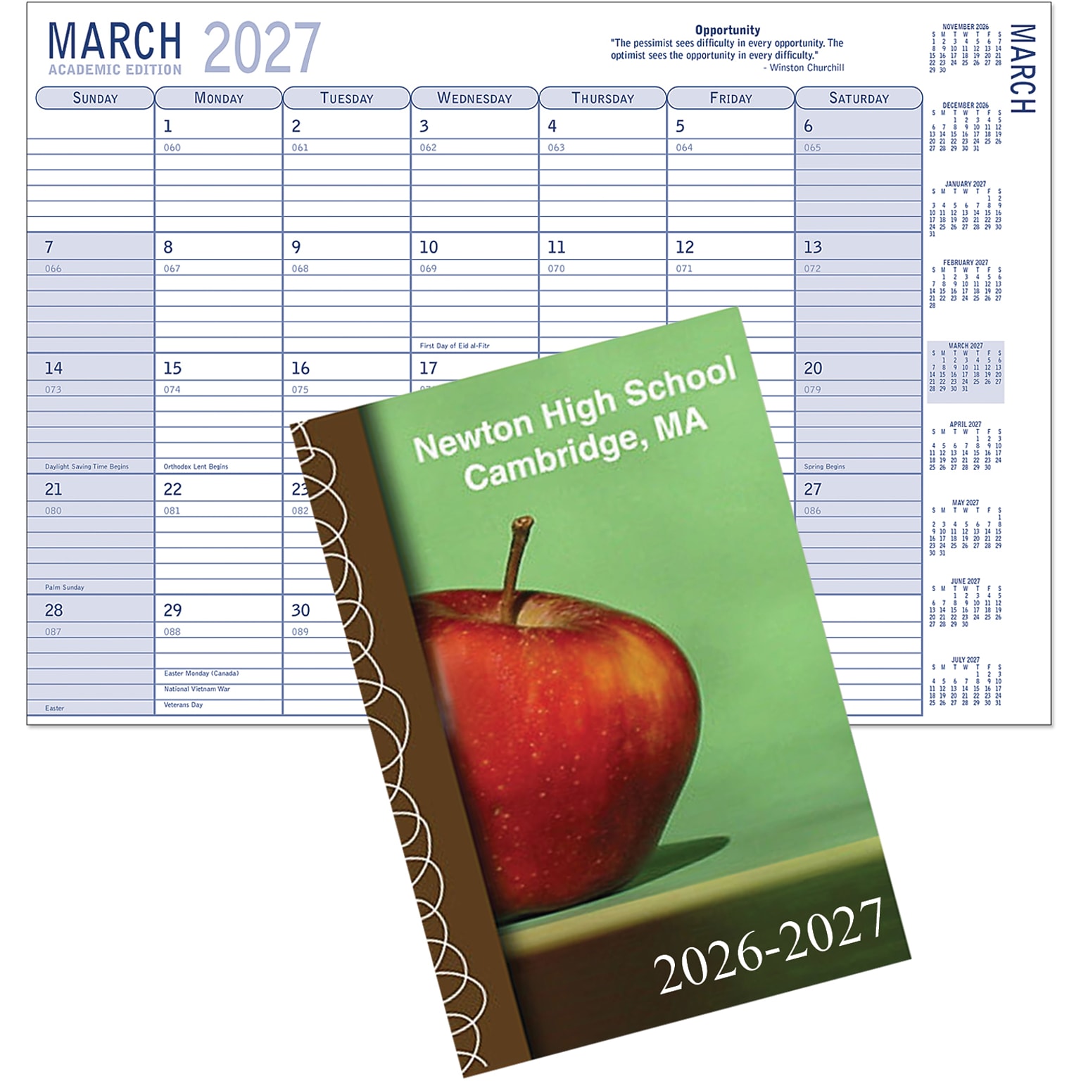 Custom HDI Academic Desk Planner