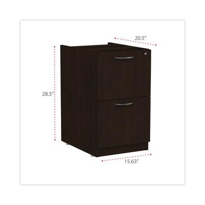 Alera Valencia File/file Drawer Full Pedestal, 15 5/8 X 20 1/2 X 28 1/2, Espresso