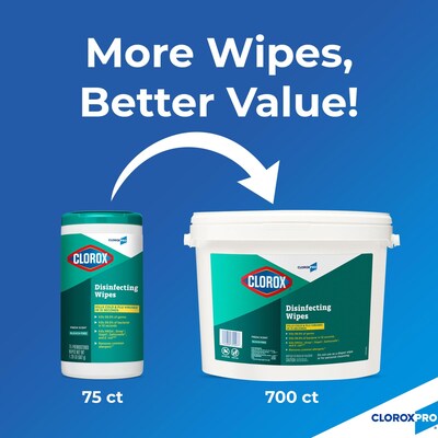 Clorox Commercial Solutions Clorox Disinfecting Wipes, Fresh Scent - 700 Wipes (31547)