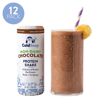 ColdSnap Chocolate Protein Shake Mix, Single Serve Pods, Dairy Free, 12 Pods/Pack, COLDSNAP MACHINE REQUIRED (100620)