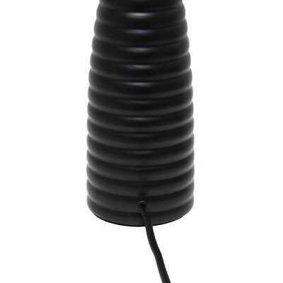 Simple Designs Alsace Bottle Table Lamp, Black (LT2076-BLK)