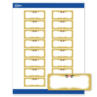 Avery Rectangle Multipurpose Labels, 1 x 2-5/8, White, 160/Pack (19479370467)
