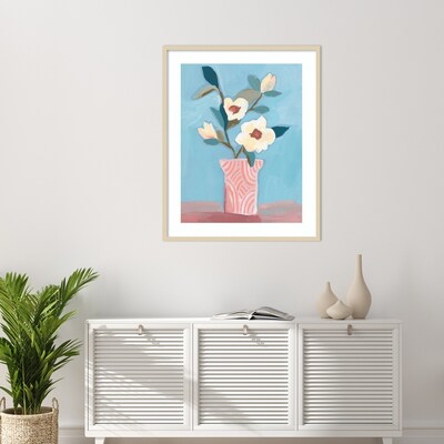 Amanti Art Magnolia Blooms by Kate Aurelia Holloway Wood Framed Wall Art Print, 33" x 41" (A42678253832)