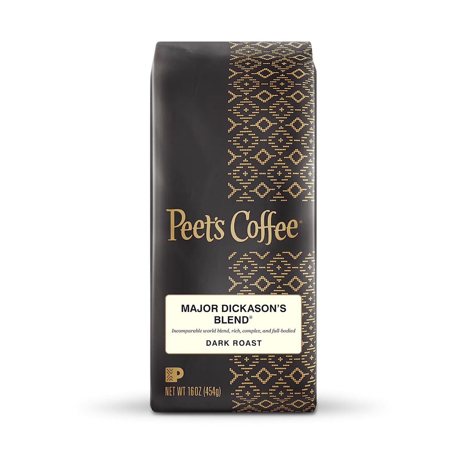 Peets Coffee Major Dickasons Blend Caffeinated Coffee Packet, Dark Roast, 16 oz. (501677)