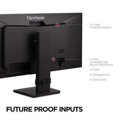 ViewSonic 34" 75 Hz LCD Gaming Monitor, Black (VA3456-MHDJ)