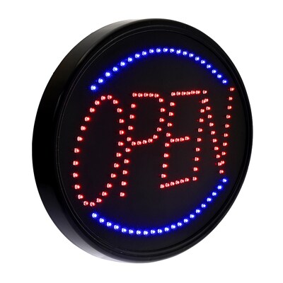 Alpine Industries Open Indoor LED Oval Sign,  23" x 14", 2/Pack (497-02-2PK)