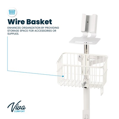Viva Comfort Easy Mobility Secure Mounting Mobile Stand for Covidien PM10N Vital Signs Monitor, White (ADI912-C-MP-05-MK)