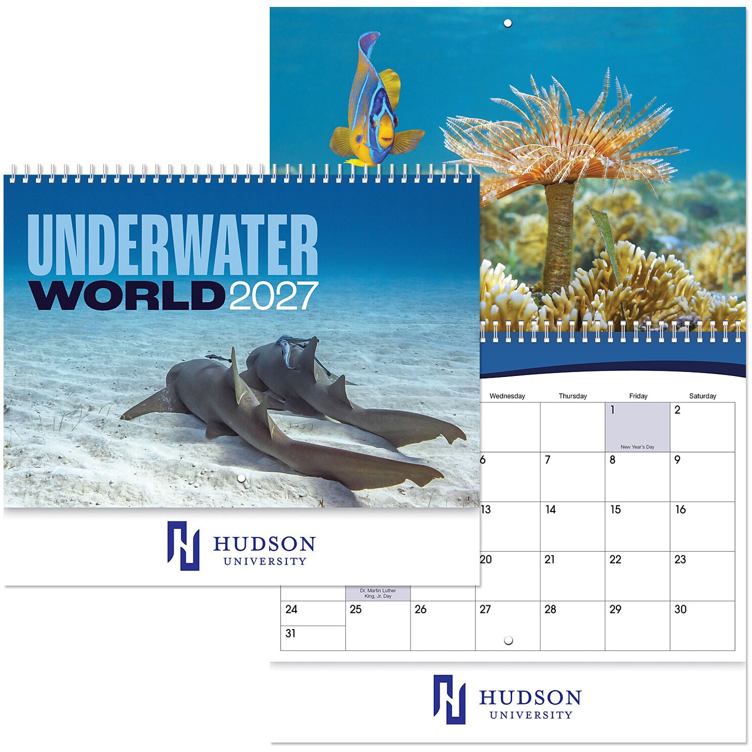 Custom Underwater World Spiral Wall Calendar