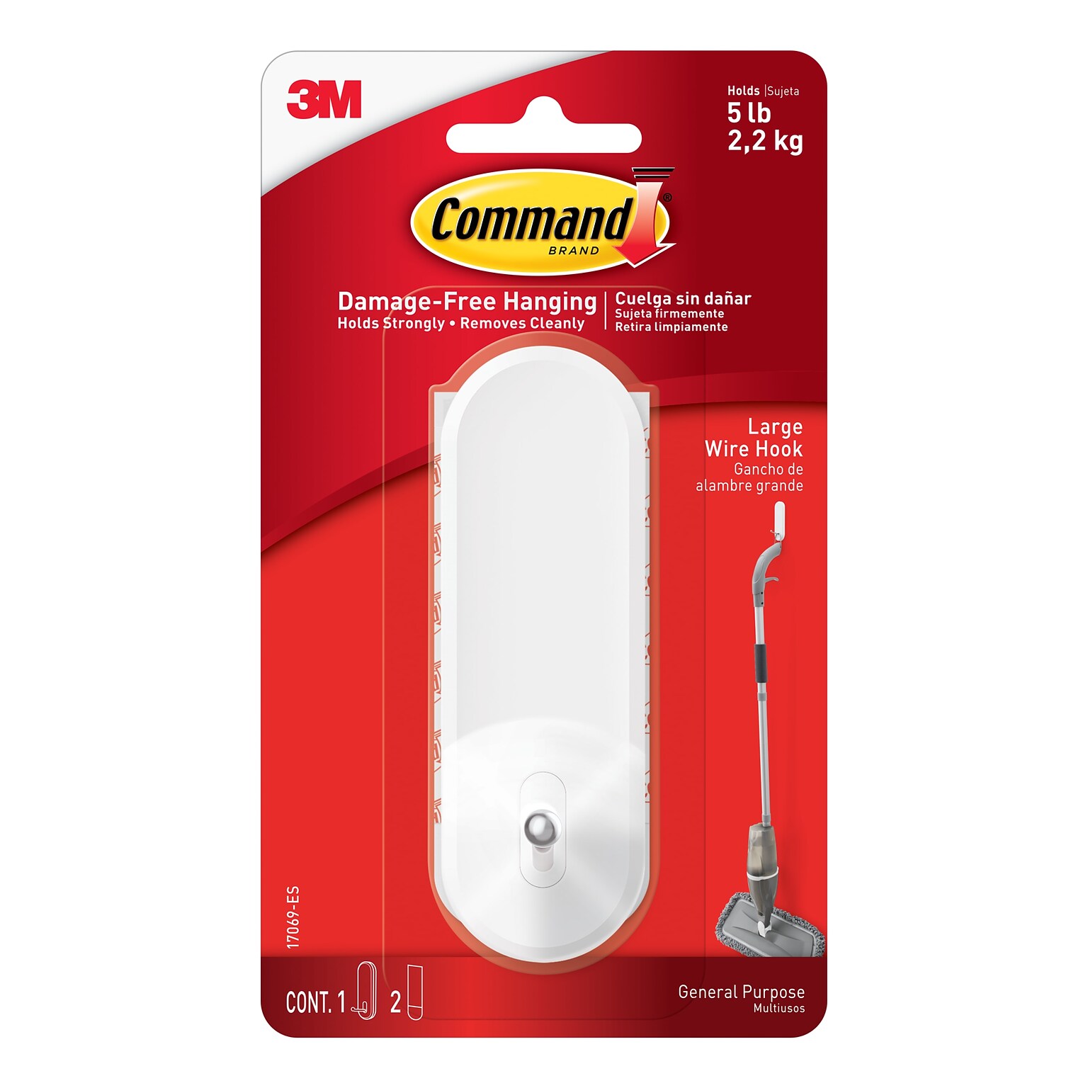 Command Large Hook, 5 lb., White (17069)