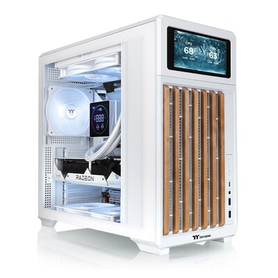 Thermaltake TR300 WS ATX Mid Tower Computer Case, Snow (CA-11M-00M6WN-W1)